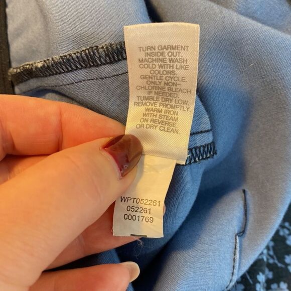 J. Jill Cotton Blend Floral Tapered Leg Mid Rise Pants Size 6 - Picture 5 of 8